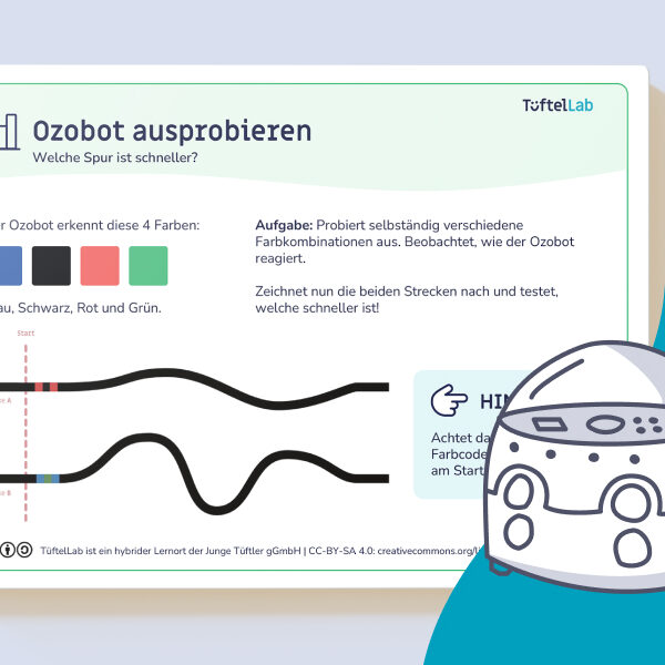 Tueftellab Kurskachel Lernmaterial Ozobot Lernkarten Ozobotgrundlagen