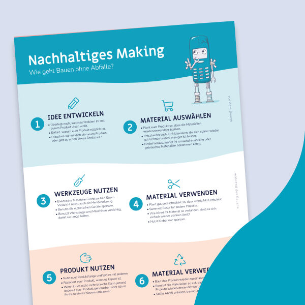 Tueftellab Kurskachel Lernmaterial Poster Nachhaltigesmaking