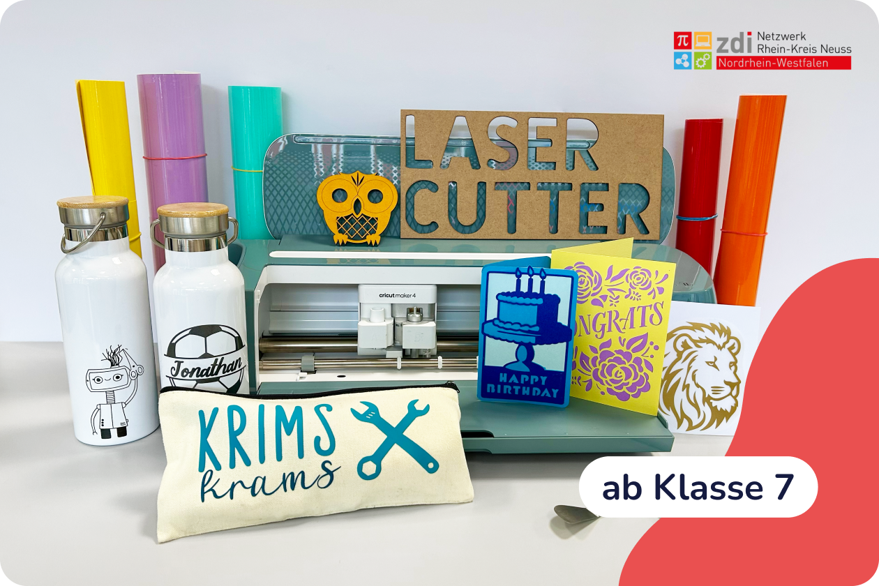 Zdi - tüftelferien: prototypen entwerfen mit 3d-druck, schneideplotter & lasercutter 7 Zdi Tueftel Ferien Plotter Lasercutter 3