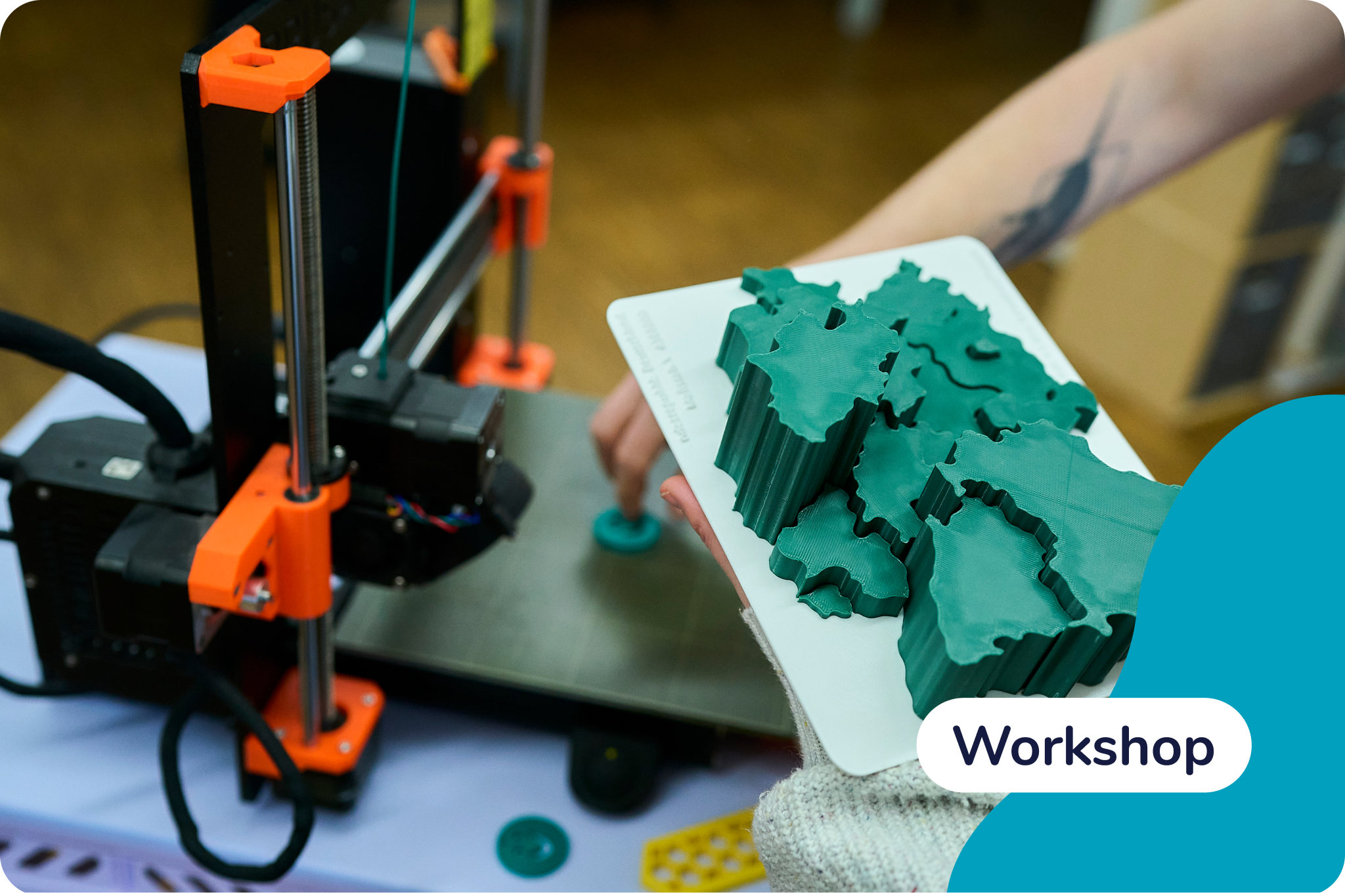 3D-Drucker in einem Workshop