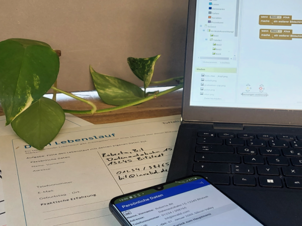 Tueftellab Konzept Lebenslauf Mit App Inventor Projektbild 1