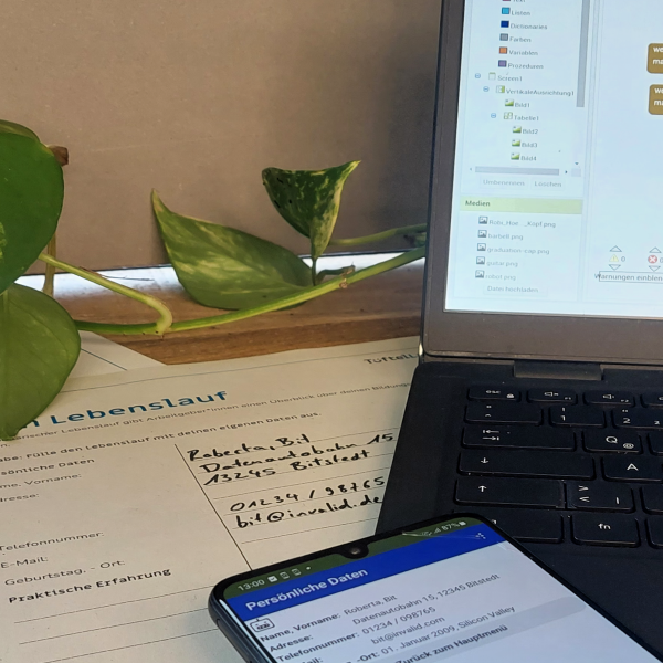 Tueftellab Konzept Lebenslauf Mit App Inventor Projektbild 1