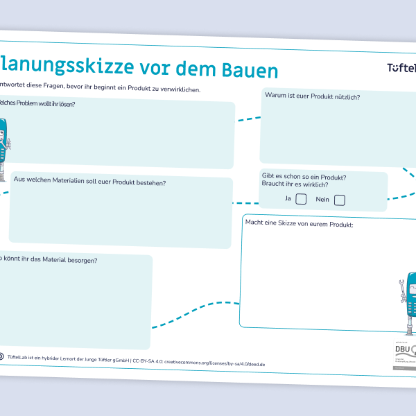 Tueftellab Kurskachel Lernmaterial Arbeitsblatt Ideenskizze Ce Kursuebersichtsseite 1