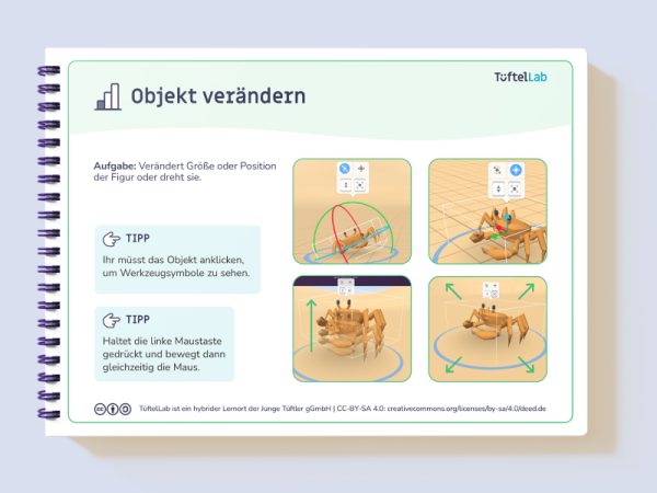 Tueftellab Kurskachel Lernmaterial Cospaces Lernkarten Cospacesgrundlagen Kursuebersichtsseite 1