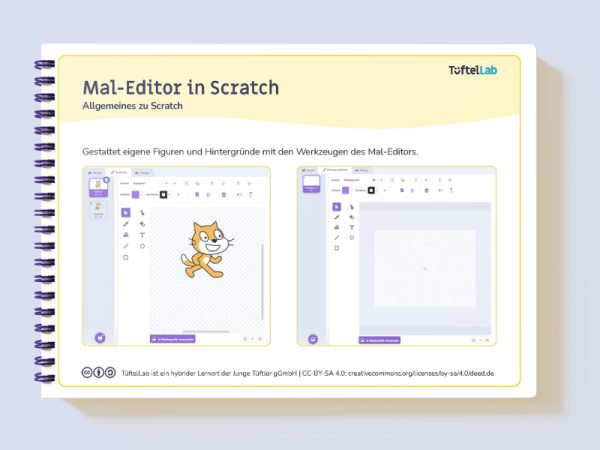Tueftellab Kurskachel Lernmaterial Scratch Lernkarten Scratchgrundlagen Kursuebersichtsseite 1