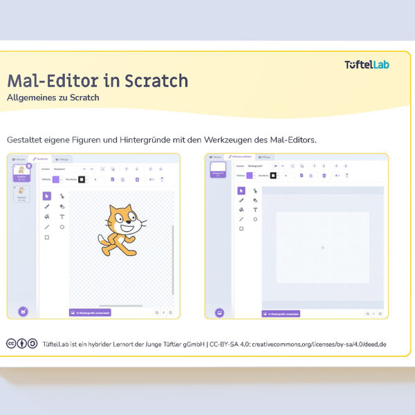 Tueftellab Kurskachel Lernmaterial Scratch Lernkarten Scratchgrundlagen Kursuebersichtsseite 1