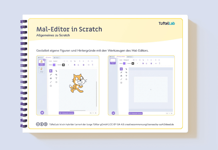 Tueftellab Kurskachel Lernmaterial Scratch Lernkarten Scratchgrundlagen Kursuebersichtsseite 1