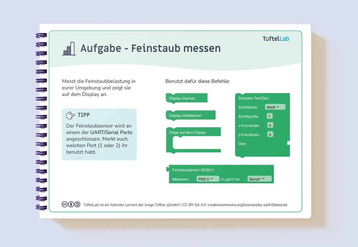 Tueftellab Kurskachel Lernmaterial Sensebox Lernkarten Senseboxgrundlagen Kursuebersichtsseite 1