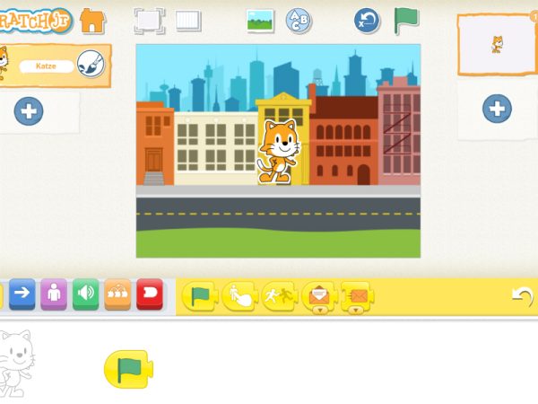 Tueftellab Scratchjr Grundlage Screenshot Projektbild 1